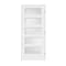 Codel Doors 24"x80"x1-3/8" Primed 5-Panel Equal Panel w/White Lami Glass Interior Shaker 7-1/4" LH Prehung Door 2068pri8405GLLH15714 - alternate 1
